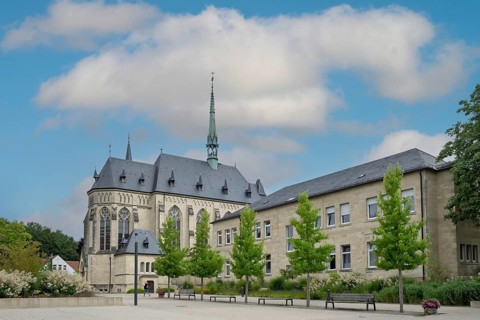 Maria Hilf Chapel, built 1897-1899, Tilbeck Abbey, Havixbeck, Münsterland, North Rhine-Westphalia,