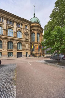 Haus der Wirtschaft Baden-Württemberg, conference centre, congress centre, flagpoles, flags,