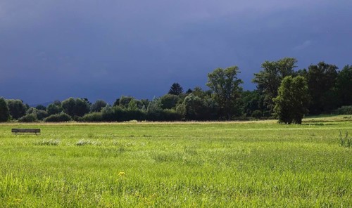Summer landscape, thunderstorm atmosphere, Germany