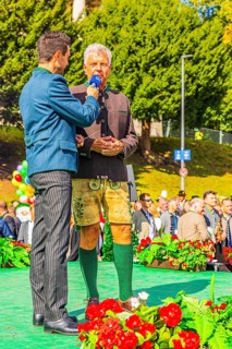 Bavarian Radio presenter Dominik Göbl in conversation with the Lord Mayor of the City of Munich