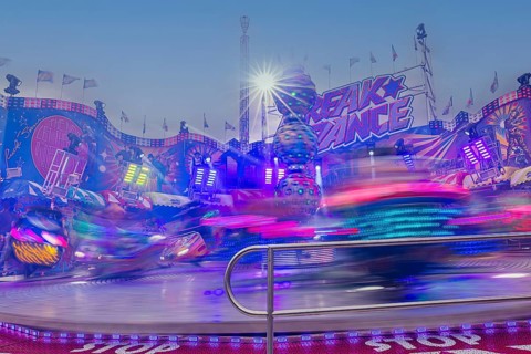 Oktoberfest attraction Break Dance in motion, Festwiese, Theresienwiese, Oktoberfest, Munich, Upper