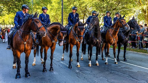 The Munich Police Riding Squadron, Entry of the Oktoberfest hosts, Oktoberfest, Munich, Upper