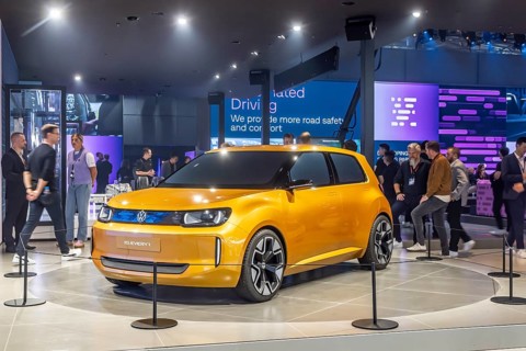 Volkswagen exhibition stand. Entry-level model ID.Eyery 1st IAA MOBILITY in Munich. The motor show