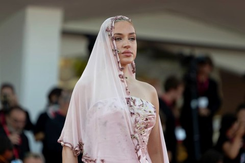 Venice, Italy - 1 September 2025: Caroline Maria Derpienski during the red carpet of - The Smashing