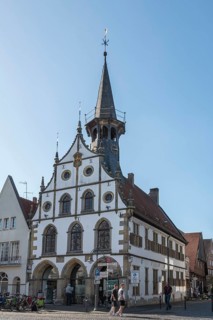 Historic Town Hall, Old Town Burgsteinfurt, Steinfurt, Münsterland, North Rhine-Westphalia, Germany