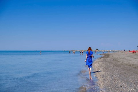 Spiagga Costa Azzurra, Grado beach, Grado, Julian Friuli, Adriatic Sea, Italy
