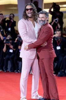 Venice, Italy - 3 September 2025: Jason Momoa and Oscar Isaac during the red carpet of - Cartier