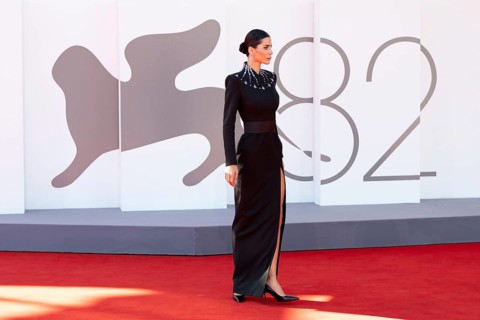 Venice, Italy - 3 September 2025: Farah Abdel Aziz during the red carpet of - The Voice Of Hind