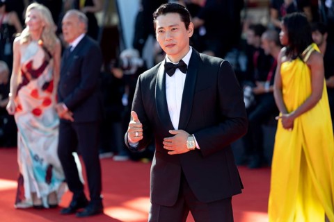 Venice, Italy - 3 September 2025: Teo Yoo during the red carpet of - The Voice Of Hind Rajab -