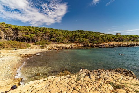 Beach in the Porto Selvaggio nature reserve, Santa Caterina, Nardo, Apulia, Italy