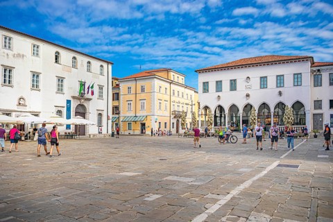 Loggia on Titov Square in the city of Koper, Slovenia