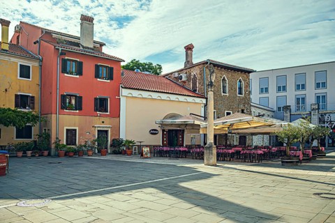 Carpacciov Square in the city of Koper, Slovenia