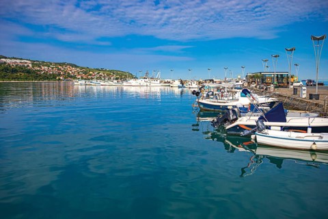 Marina in the town of Koper, Slovenia