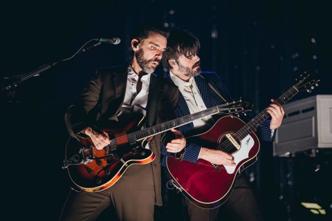 Tom Renaud (guitarist) and Ben Schneider (singer) from Lord Huron live at the Tempodrom in Berlin