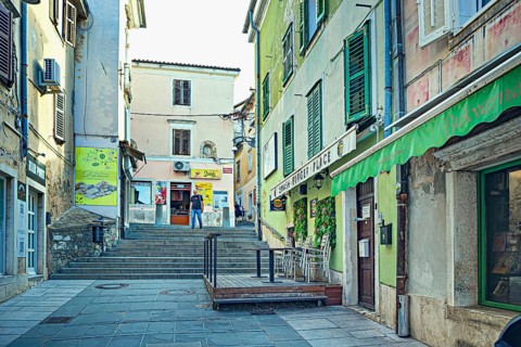 Marusiceva Street in the city of Koper, Slovenia