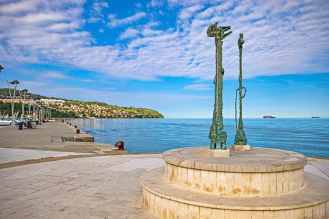 Ukmarjev Square in the city of Koper, Slovenia