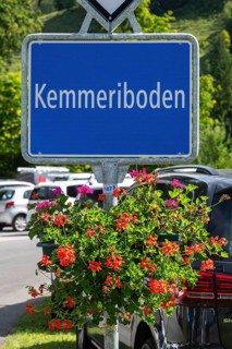 Place name sign Kemmeriboden, Schangnau, Switzerland