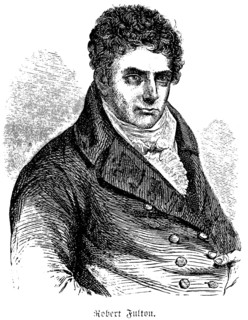 Portrait of Robert Fulton (1765-1815) American engineer, inventor of the steam engine, submarine