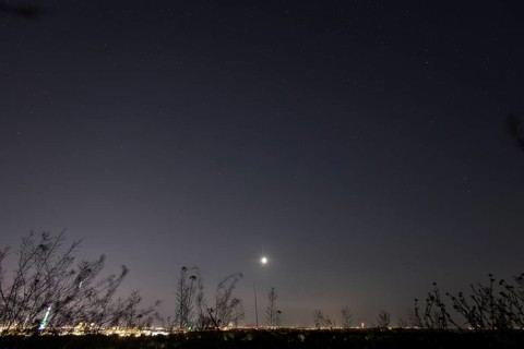 Starry sky for the lunar eclipse seen from Drachenberg in Berlin on 07.09.2025
