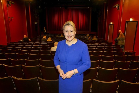 Franziska Giffey at the premiere of the play 'Der eingebildet Kranke' and Dieter Hallervorden's