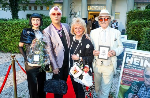 Pauline Stolze, Julian F.M.Stöckel, Stefanie Simon and Lo Graf von Blickensdorf at the premiere of