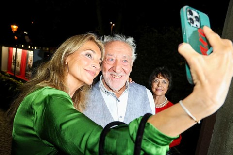 Caroline Beil and Dieter Hallervorden at the premiere of the play 'Der eingebildet Kranke' and