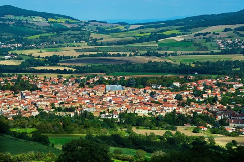 Vic le comte village, Puy de Dome department, Auvergne-Rhone-Alpes, France