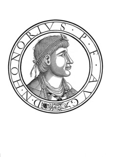 Flavius Honorius (born 9 September 384 in Constantinople, died 15 August 423 in Ravenna) was