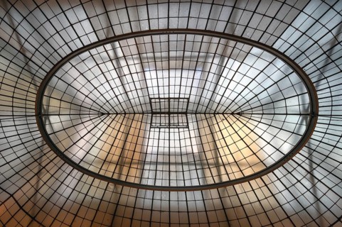 Glass dome at Augustiner Bräu, Munich, Bavaria, Germany