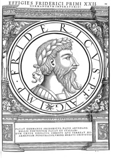 Frederick I, called Barbarossa (born around 1122, died 10 June 1190 in the river Saleph near
