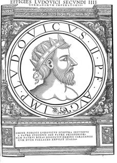 Louis II was King of Italy from 839/840, King of the Lombards from 844, Roman co-emperor from 850