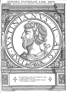 Justinian II, surnamed Rhinotmetos, with the cut-off nose, was Byzantine emperor (685 to 695 and