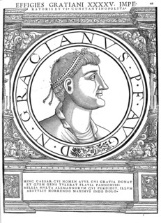 Gratian (born 18 April 359 in Sirmium, died 25 August 383 in Lugdunum), whose full name was Flavius
