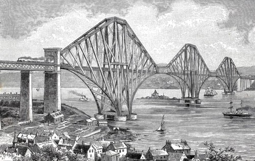 Forth Bridge, double-track railway bridge over the Firth of Forth, 1890, Scotland, Historic,