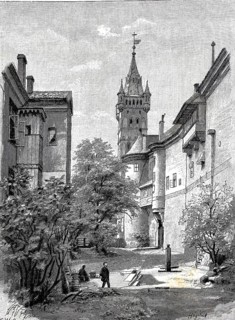 The castle, seen from the south side, Königsberg in East Prussia in 1890, Germany, today