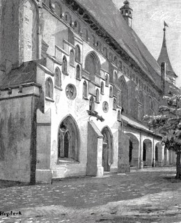 The Stoa Kantiana and the tomb of Kant, at the cathedral, Königsberg in East Prussia, in 1890,