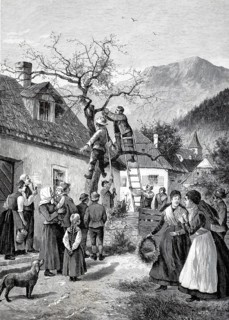 According to tradition, unmarried woman might be given a straw doll on their doorstep at Whitsun.