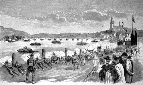 The passage of the 18th Division across the Sound from Sonderburg to Düppel, the storming of the