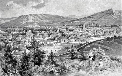 View of the city of Jena in 1890, Thuringia, Germany, Historical, authentic, digitally restored