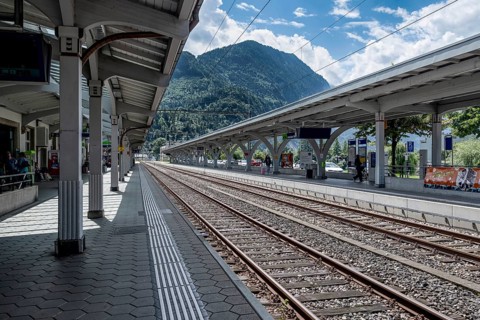 Railway station, Interlaken, Switzerland