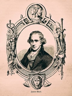 James Watt, Scottish inventor, patented improvement of the steam engine, type of condensation,