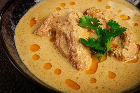 Satsivi, chicken in walnut sauce Baghe, cold dish, Georgian cuisine, homemade, no people