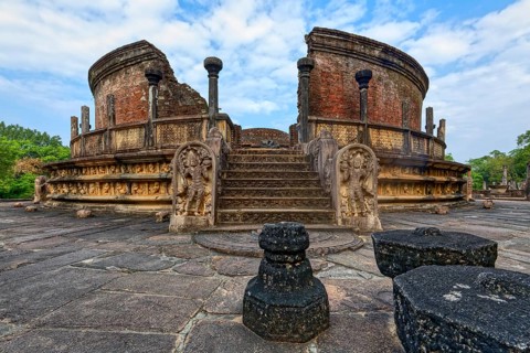 Vatadage circular temple, Polonnaruwa ruins of the garden-city created by Parakramabahu the Great