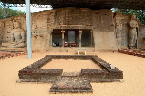 Galviharya rock temple, Polonnaruwa ruins of the garden-city created by Parakramabahu the Great in