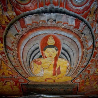 Murals in Dambulla Cave Temple, Dambulla, Sri Lanka