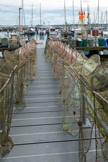 Strander Fischersteg, boat harbour, fishing harbour, marina, fish traps, Strande,
