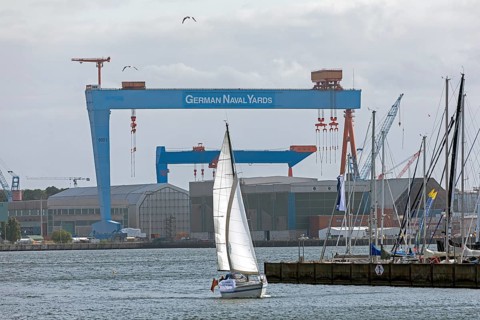 German Naval Yards, Sailboat, Kiel, Schleswig-Holstein, Germany