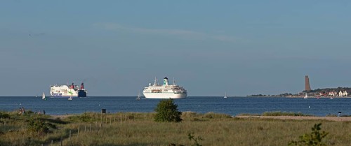 Stena Line ferry Stena Scandinavica, cruise ship Germany, naval memorial, Laboe, Kiel Fjord,
