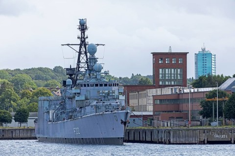Bundeswehr frigate Karlsruhe, harbour, Kiel, Schleswig-Holstein, Germany
