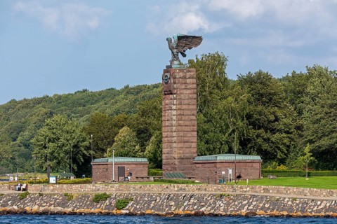 Submarine memorial, Heikendorf, Kiel Fjord, Schleswig-Holstein, Germany